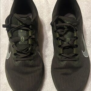 Nike Black and Olive Green Athletic Sneakers